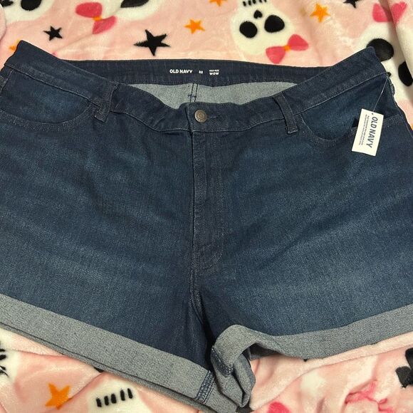 NWT Old Navy Blue WOW Jean Shorts with Rolled Hem - Picture 5 of 10